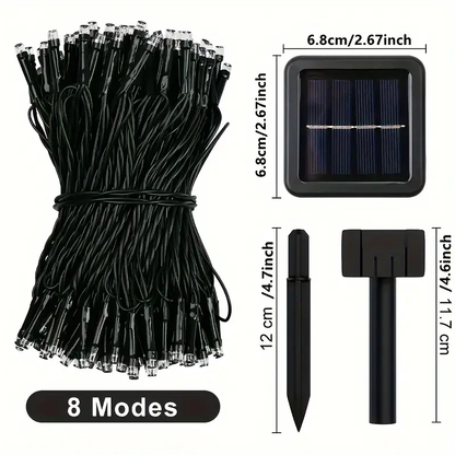 Pack 2 Luz 100 Led Guirnalda Solar